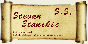 Stevan Stanikić vizit kartica